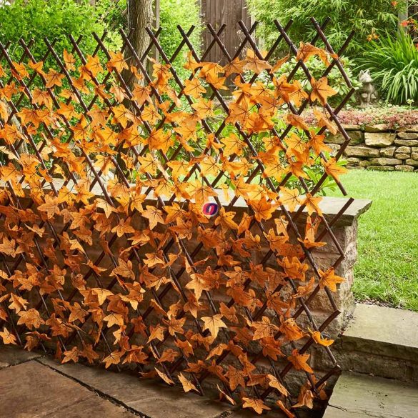 Belátásgátló, térelválasztó őszi juharlevelekkel állítható 90x180 cm Deconline Garden
