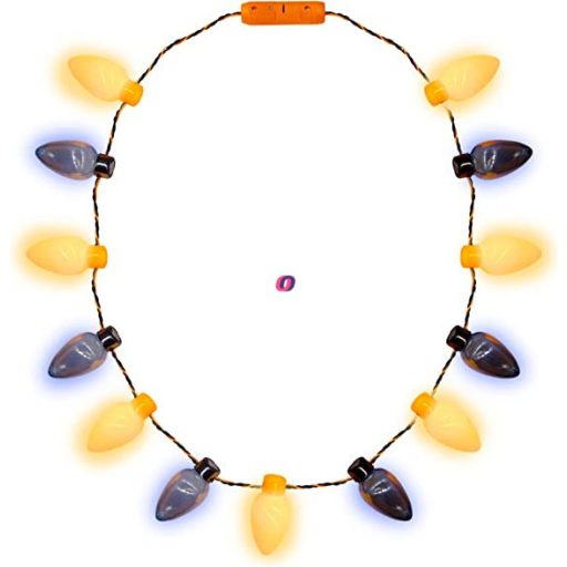 Halloweeni nyaklánc világító izzósorral 2 féle vilogó üzemmód