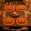 Halloweeni Tányér és poháralátét tök 8 db-os szett