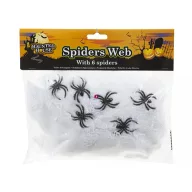 Prémium halloweeni Jumbo pókháló 4 pókkal