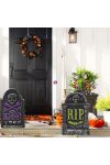 Halloweeni sírkő dekoráció 26x17,5 cm 2 féle választható kivitel