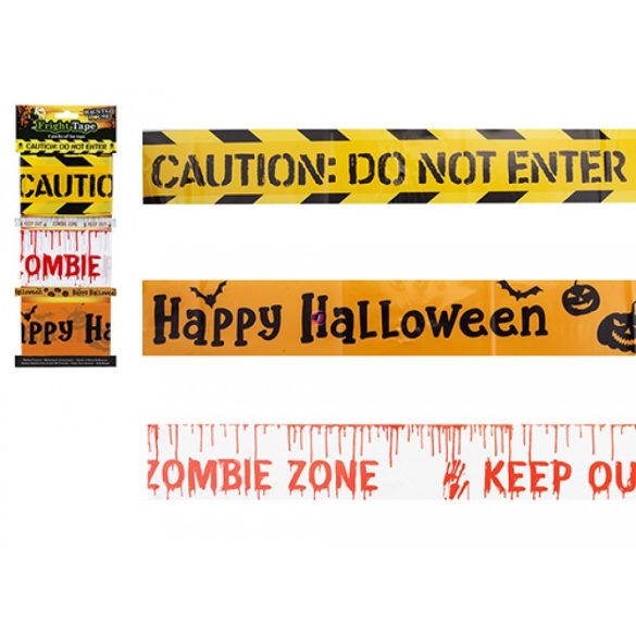 Halloweeni figyelmeztető szalag 3x3 méter/szett