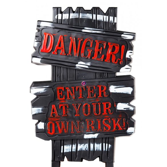 XL Leszúrható Halloweeni tábla  "DANGER" 28 x 53 cm