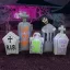 Xl Halloweeni Felfújható sírkövek 6 db-os 2,1 m LED világítással, IP44