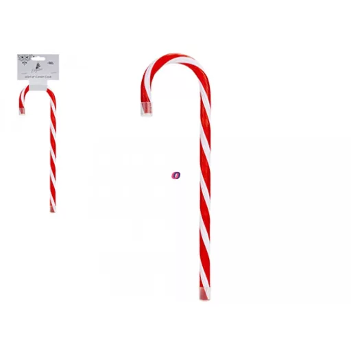 Világító cukorbot, candy cane 46 cm Deconline Xmas