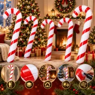 XXL Felfújható Candy Cane cukorbot dekoráció 90 cm