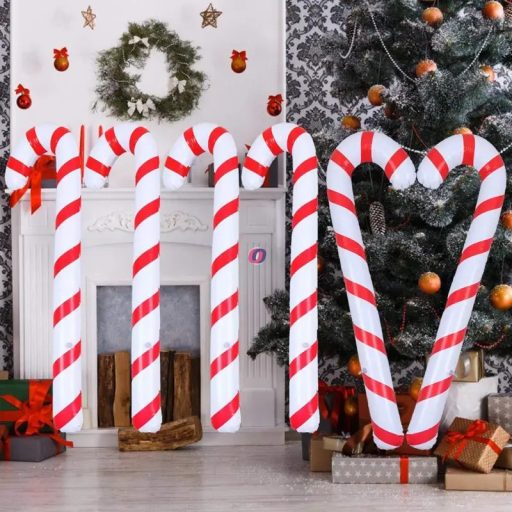 XXL Felfújható Candy Cane cukorbot dekoráció 90 cm