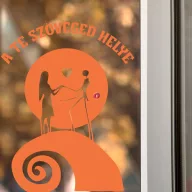   Személyre szabható Őszi ablakdekoráció "Jack and Sally" Többféle méret és szín