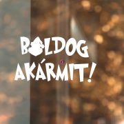   XL Karácsonyi ablakdekoráció "Boldog akármit" Többféle szín 48 cm