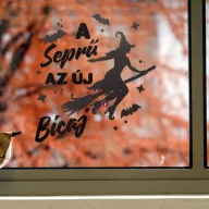   XL Őszi ablakdekoráció Seprű az új bicaj többféle szín és méret