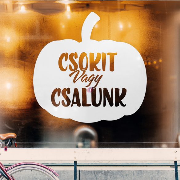 XL Őszi ablakdekoráció Csokit vagy csalunk, többféle szín és méret