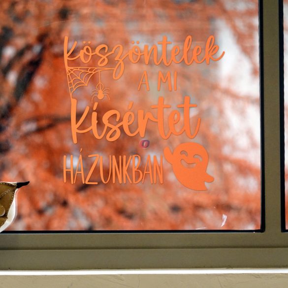 XL Őszi ablakdekoráció Csokit vagy csalunk, többféle szín és méret