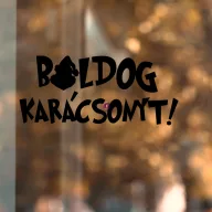   XL Karácsonyi ablakmatrica Grincs "Boldog karácsonyt" 50 cm