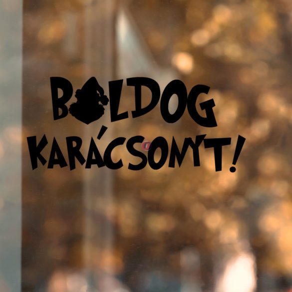 XL Karácsonyi ablakmatrica Grincs "Boldog karácsonyt" 50 cm