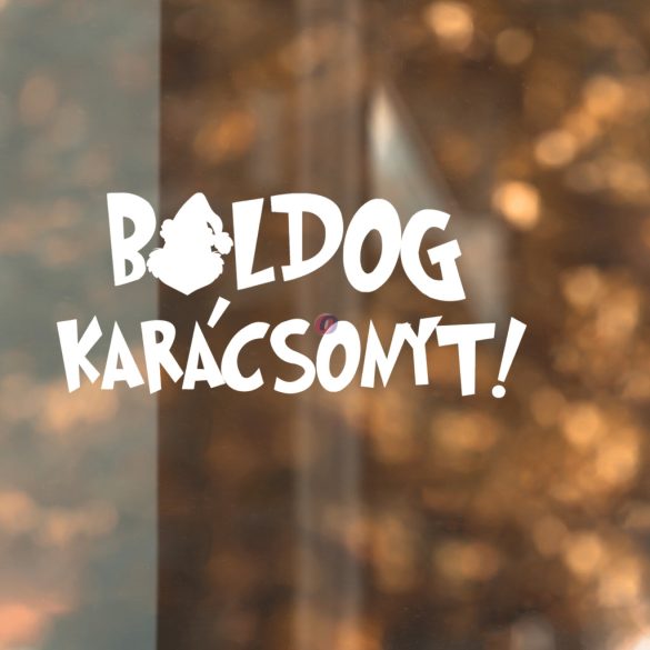 XL Karácsonyi ablakmatrica Grincs "Boldog karácsonyt" 50 cm