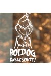 Karácsonyi ablakmatrica Grincs face "Boldog karácsonyt" 28 cm