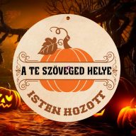 Személyre szabható őszi ajtódísz fa 24 cm tökös, egyedi névvel   Személyre szabható őszi ajtódísz fa 24 cm tökös, egyedi névvel