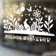 XL Exkluzív húsvéti ablakmatrica Boldog húsvétot, 50 cm