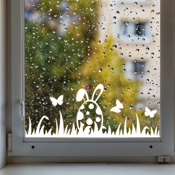 XL Exkluzív húsvéti ablakmatrica Tavaszi rét 1, 50x19 cm