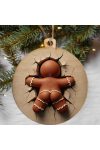 Topseller Mézi fa karácsonyfa dísz 8cm natúr/HD többféle design