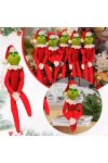 Karácsonyi elf manó, zöld Grincs textil 30 cm