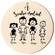 Egyedi névre szóló családi faTábla 30 cm, akasztható Egyedi névre szóló családi faTábla 30 cm, akasztható