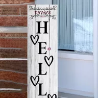   Egyedi Tábla Hello ősz felirattal tökös, 60 cm, akasztható