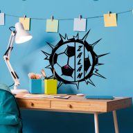   Egyedi gyerekszoba Felirat, Focis neves Falmatrica, öntapadós neves 60 cm