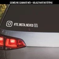   4 db Instagram Autó matrica, öntapadós személyree szabható Matrica, többféle típus, szín