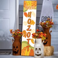 Őszi Tábla "Isten hozott" felirattal őszi leveles, 60 cm, akasztható   Őszi Tábla "Isten hozott" felirattal őszi leveles, 60 cm, akasztható