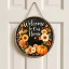 Őszi fa ajtódísz "Welcome" 30 cm, fa, akasztható
