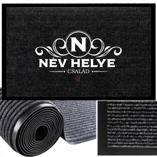 XL lábtörlő Egyedi családnévvel 60x90 cm ELEGANT MONOGRAM
