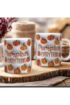 Őszi mintás bögre 3D pufi hatású "Pumpkin Everything" kerámia
