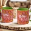 Őszi mintás bögre 3D pufi hatású "Hello Fall" zöld