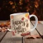 Őszi mintás bögre 3D pufi hatású "Hello Fall Y'all" kerámia