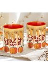 Őszi mintás bögre 3D pufi hatású "Cozy Season" Narancs