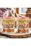 Őszi mintás bögre 3D pufi hatású "Cozy Season" rózsaszín