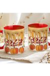 Őszi mintás bögre 3D pufi hatású "Cozy Season" red