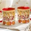 Őszi mintás bögre 3D pufi hatású "Cozy Season" red