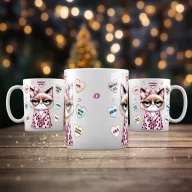 Prémium Anitszociális Macska mama bögre HD