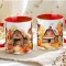 Őszi mintás bögre HD "Farmhouse" red