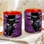 Halloween mintás bögre HD "Black Cat" Narancs