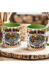 Őszi mintás bögre 3d Pufi hatású "Pour Some Pumpkin" zöld