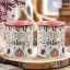 Őszi mintás bögre 3D pufi hatású "Autumn Vibes" rózsaszín