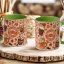 Őszi mintás bögre 3D pufi hatású "Fall vibes Coffe" zöld