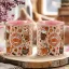 Őszi mintás bögre 3D pufi hatású "Fall vibes Coffe" rózsaszín