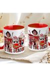 Halloween mintás bögre Horror Stars "Tis The Season" red
