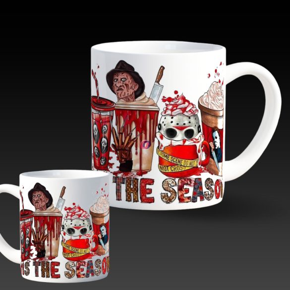 Halloween mintás bögre Horror Stars "Tis The Season" kerámia