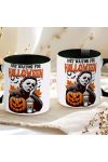 Halloween mintás bögre Péntek 13 fekete