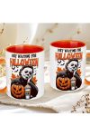 Halloween mintás bögre Péntek 13 Narancs